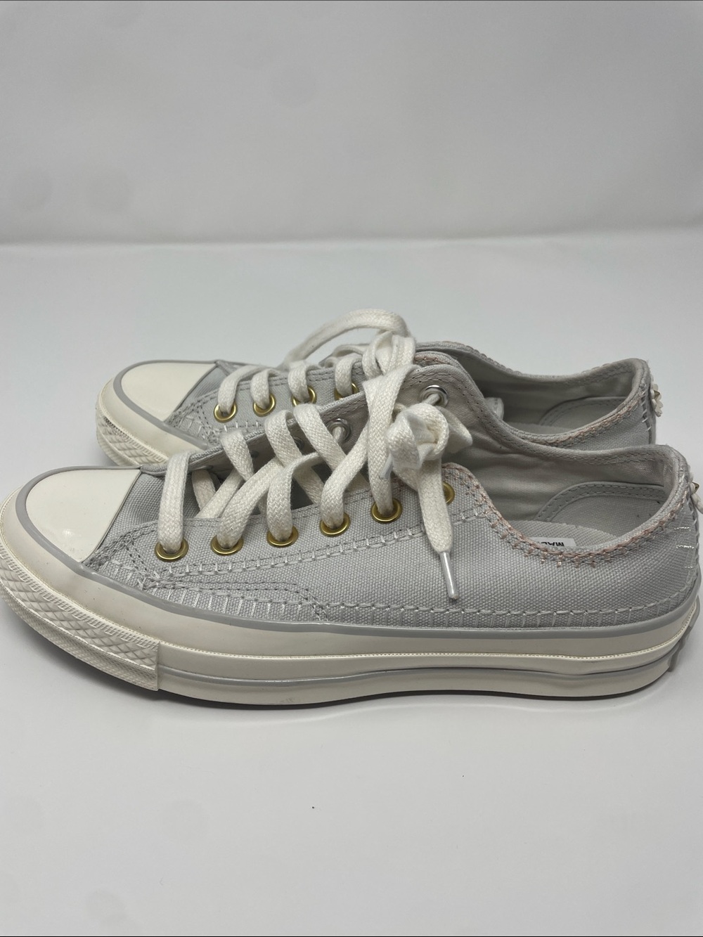 Converse Chuck 70 Crafted Stitching FOSSILIZED Flower Gold 7 New - Picture 4 of 5